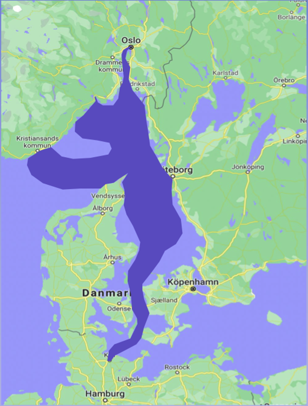 Radio link coverage in the Color Lines ferry routes. To cover all routes, there are multiple shore sites with several land trackers and internet connection​ points.